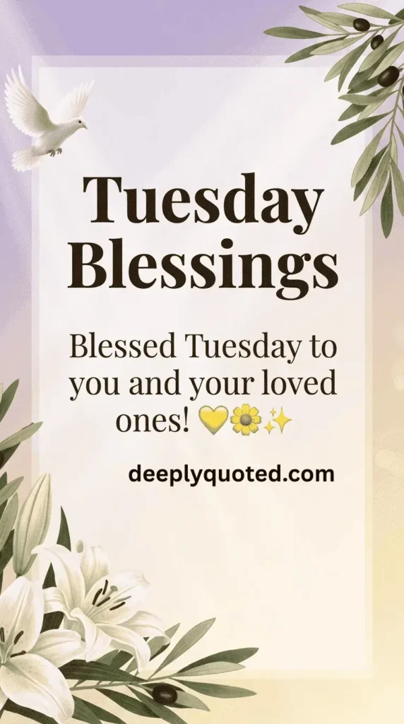 Happy Tuesday Blessings greeting with blessed tuesday message for you and your loved ones